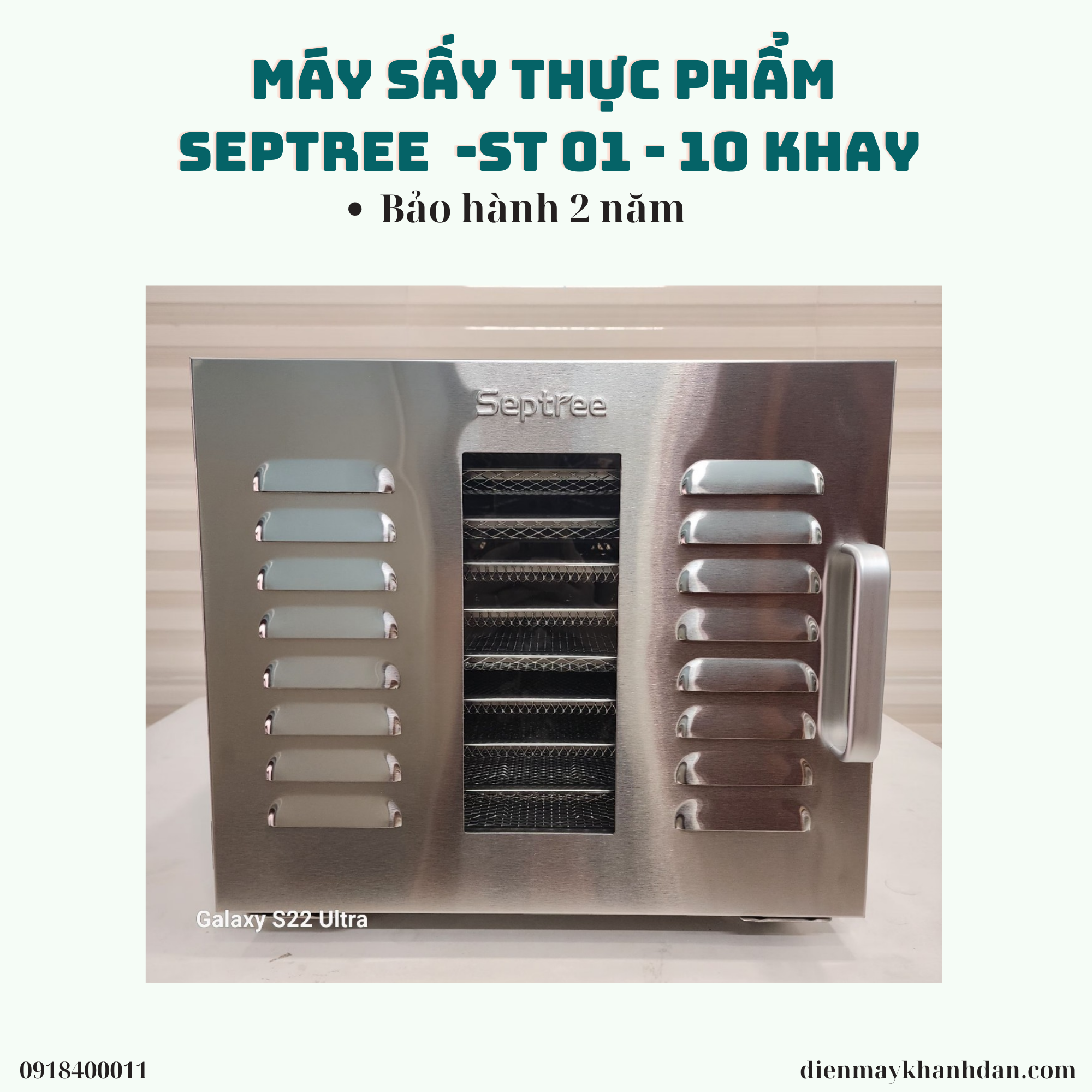 Máy sấy thực phẩm Septree 10 khay 