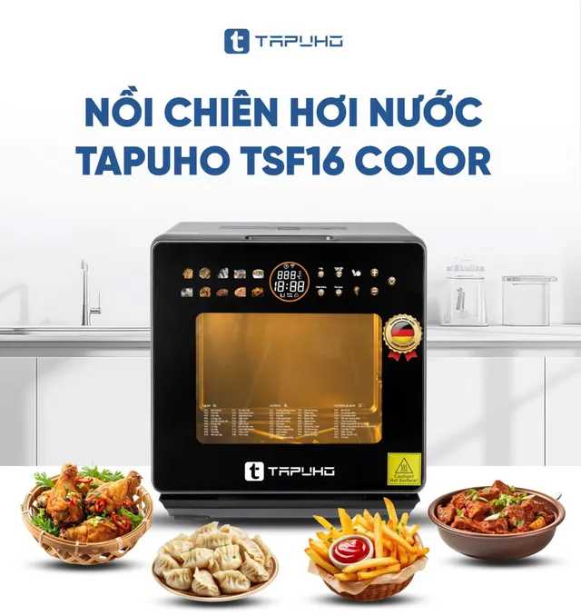 Nồi chiên hơi nước Tapuho TSF16 color - phiên bản mới nhất năm 2024 cón gì nổi bật???