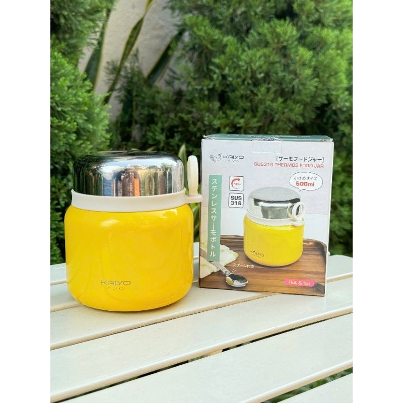 Bình Ủ Inox 316 Kaiyo 500ml kèm thìa gấp gọn 