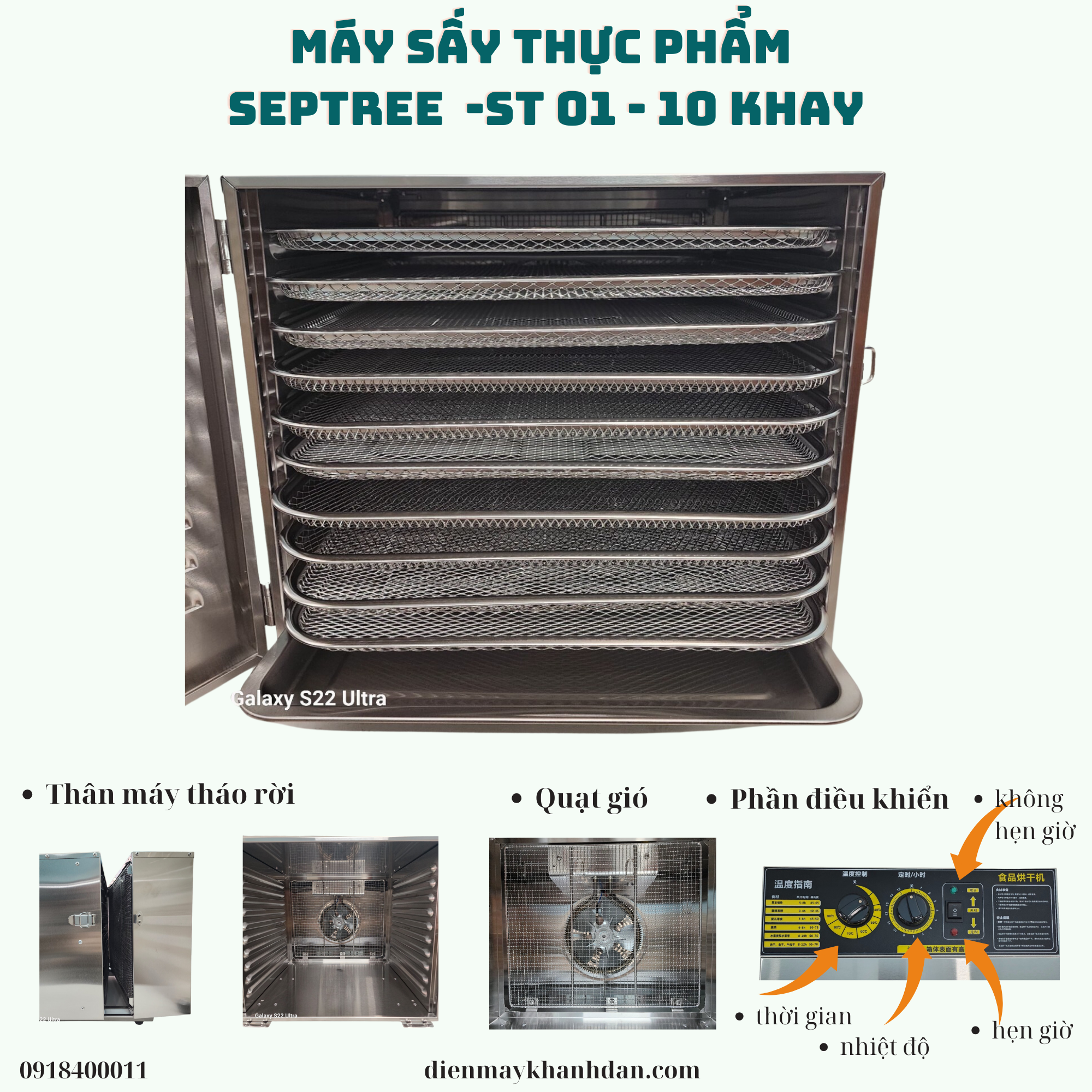 Máy sấy Septree 10 khay